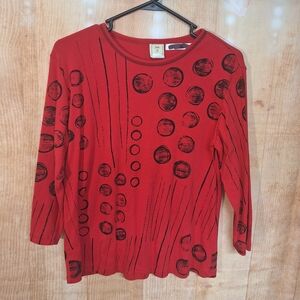 Red Long Sleeve Kids Tee